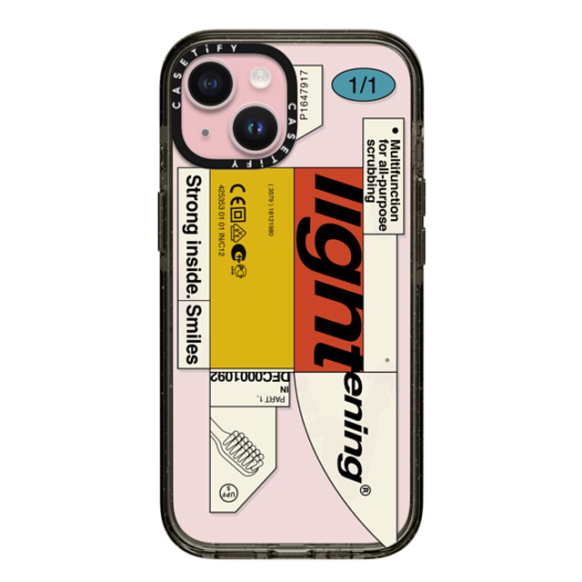 Kunel Gaur x CASETiFY iPhone 15 ケース Sticker,Quote ブラック インパクトケース Bleak Lightening Father's Day Kunel Gaur x CASETiFY iPhone 15 ケース Sticker,Quote ブラック インパクトケース Bleak Lightening Father's Day