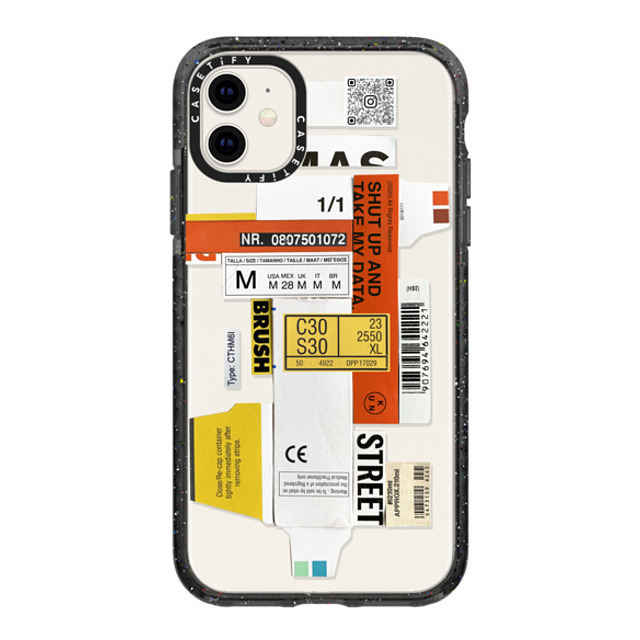 Kunel Gaur x CASETiFY iPhone 11 ケース ブラック インパクトケース Shut Up And Take My Data