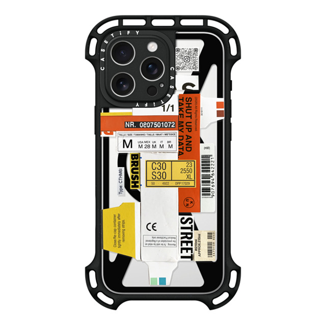 Kunel Gaur x CASETiFY iPhone 16 Pro Max Case Black ウルトラ バウンスケース MagSafe対応 Shut Up And Take My Data Kunel Gaur x CASETiFY iPhone 16 Pro Max Case Black ウルトラ バウンスケース MagSafe対応 Shut Up And Take My Data