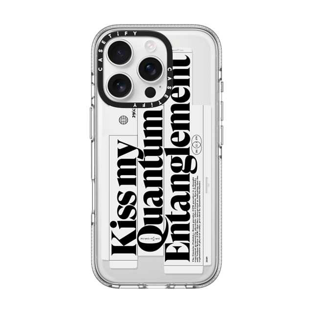 Kunel Gaur x CASETiFY iPhone 16 Pro Case Sticker,Quote Clear Clear Case MagSafe Compatible Kiss My Quantum Entanglement Mother's Day Kunel Gaur x CASETiFY iPhone 16 Pro Case Sticker,Quote Clear Clear Case MagSafe Compatible Kiss My Quantum Entanglement Mother's Day