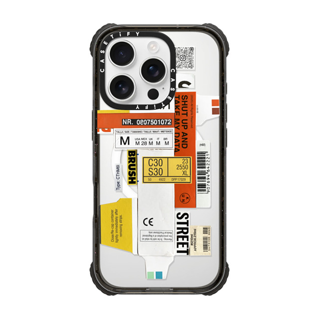 Kunel Gaur x CASETiFY iPhone 16 Pro Case Sticker,Typography Black ウルトラ インパクトケース MagSafe 対応 Shut Up And Take My Data Mother's Day Kunel Gaur x CASETiFY iPhone 16 Pro Case Sticker,Typography Black ウルトラ インパクトケース MagSafe 対応 Shut Up And Take My Data Mother's Day