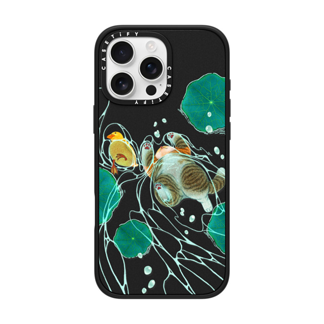 Nyangsongi x CASETiFY iPhone 16 Pro Max ケース Cat,Animal マットブラック インパクトケース MagSafe対応 Swimming in the summer Father's Day Nyangsongi x CASETiFY iPhone 16 Pro Max ケース Cat,Animal マットブラック インパクトケース MagSafe対応 Swimming in the summer Father's Day