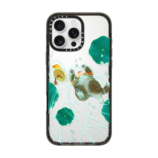Nyangsongi x CASETiFY iPhone 16 Pro Max Case Cat,Animal Black Impact Case Swimming in the summer Mother's Day Nyangsongi x CASETiFY iPhone 16 Pro Max Case Cat,Animal Black Impact Case Swimming in the summer Mother's Day