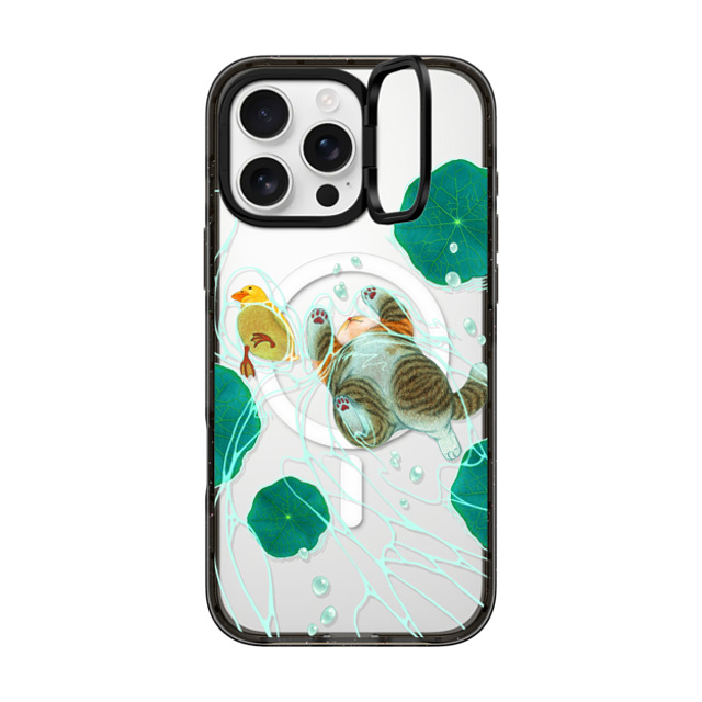 Nyangsongi x CASETiFY iPhone 16 Pro Max ケース Cat,Animal ブラック インパクトリングスタンドケース MagSafe対応 Swimming in the summer Father's Day Nyangsongi x CASETiFY iPhone 16 Pro Max ケース Cat,Animal ブラック インパクトリングスタンドケース MagSafe対応 Swimming in the summer Father's Day