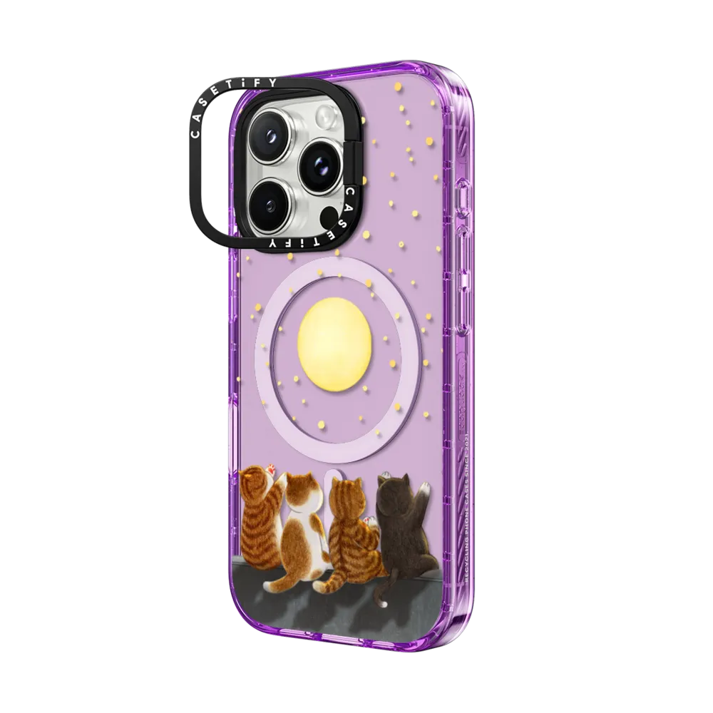 Impact Ring Stand iPhone 16 Pro Max Case MagSafe Compatible - Full moon