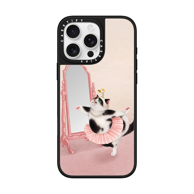 Nyangsongi x CASETiFY iPhone 16 Pro Max Case Cat,Animal Silver on Black ミラーケース MagSafe対応 Swan Mother's Day Nyangsongi x CASETiFY iPhone 16 Pro Max Case Cat,Animal Silver on Black ミラーケース MagSafe対応 Swan Mother's Day