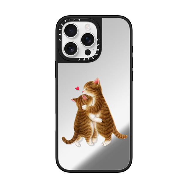 Nyangsongi x CASETiFY iPhone 16 Pro Max ケース Silver on Black ミラーケース MagSafe対応 HUG Back to School Nyangsongi x CASETiFY iPhone 16 Pro Max ケース Silver on Black ミラーケース MagSafe対応 HUG Back to School