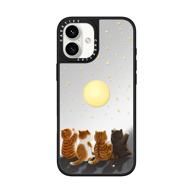 Nyangsongi x CASETiFY iPhone 16 Plus Case Silver on Black ミラーケース MagSafe対応 Full moon Nyangsongi x CASETiFY iPhone 16 Plus Case Silver on Black ミラーケース MagSafe対応 Full moon