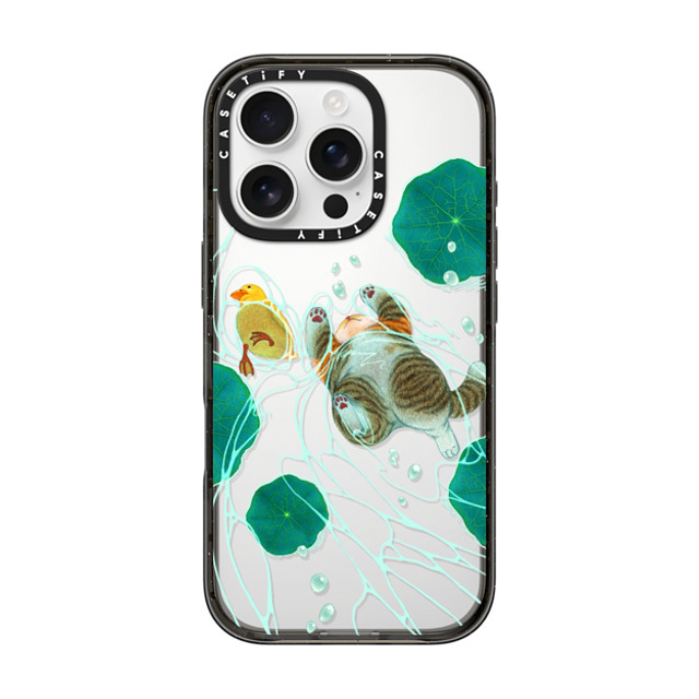 Nyangsongi x CASETiFY iPhone 16 Pro Case Cat,Animal Black Impact Case Swimming in the summer Father's Day Nyangsongi x CASETiFY iPhone 16 Pro Case Cat,Animal Black Impact Case Swimming in the summer Father's Day