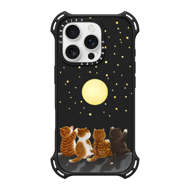 Nyangsongi x CASETiFY iPhone 16 Pro Case Matte Black バウンスケース Full moon Nyangsongi x CASETiFY iPhone 16 Pro Case Matte Black バウンスケース Full moon