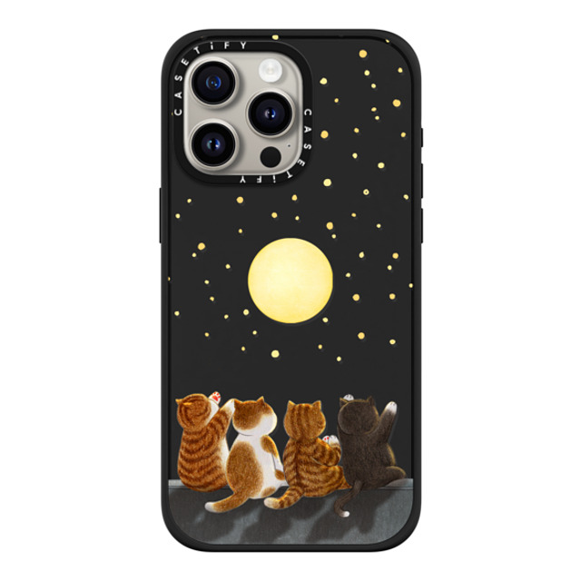 Nyangsongi x CASETiFY iPhone 15 Pro Max Case Matte Black Impact Case MagSafe Compatible Full moon Nyangsongi x CASETiFY iPhone 15 Pro Max Case Matte Black Impact Case MagSafe Compatible Full moon