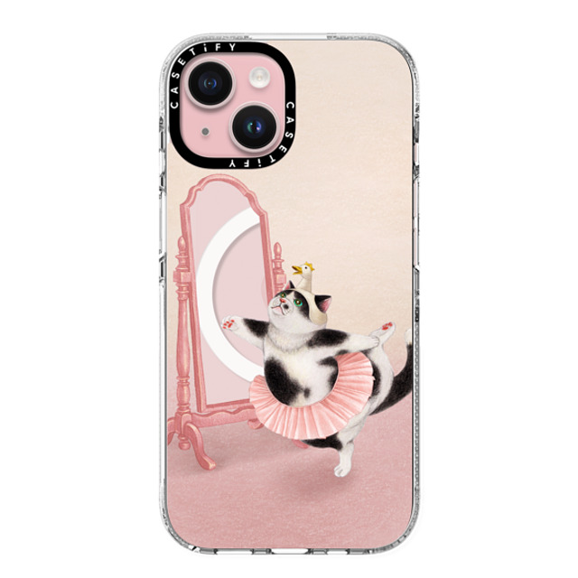 Nyangsongi x CASETiFY iPhone 15 ケース Cat,Animal クリア クリア ケース MagSafe対応 Swan Back to School Nyangsongi x CASETiFY iPhone 15 ケース Cat,Animal クリア クリア ケース MagSafe対応 Swan Back to School