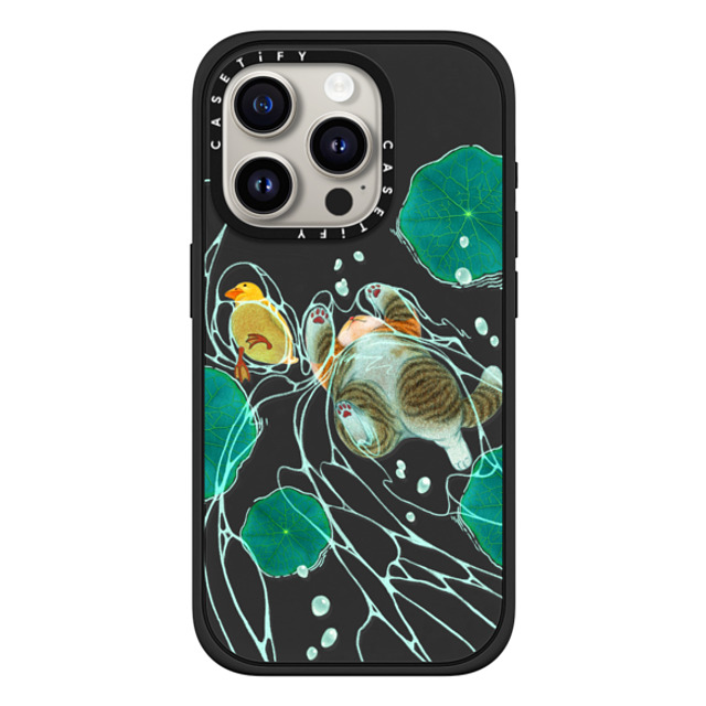 Nyangsongi x CASETiFY iPhone 15 Pro Case Cat,Animal マットブラック インパクトケース MagSafe対応 Swimming in the summer Mother's Day Nyangsongi x CASETiFY iPhone 15 Pro Case Cat,Animal マットブラック インパクトケース MagSafe対応 Swimming in the summer Mother's Day
