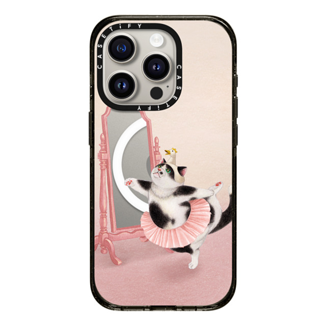 Nyangsongi x CASETiFY iPhone 15 Pro ケース Cat,Animal ブラック インパクトケース MagSafe対応 Swan Back to School Nyangsongi x CASETiFY iPhone 15 Pro ケース Cat,Animal ブラック インパクトケース MagSafe対応 Swan Back to School