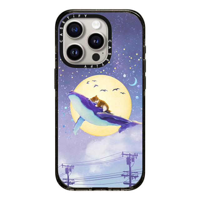 Nyangsongi x CASETiFY iPhone 15 Pro ケース Cat,Animal ブラック インパクトケース MagSafe対応 Good night Back to School Nyangsongi x CASETiFY iPhone 15 Pro ケース Cat,Animal ブラック インパクトケース MagSafe対応 Good night Back to School