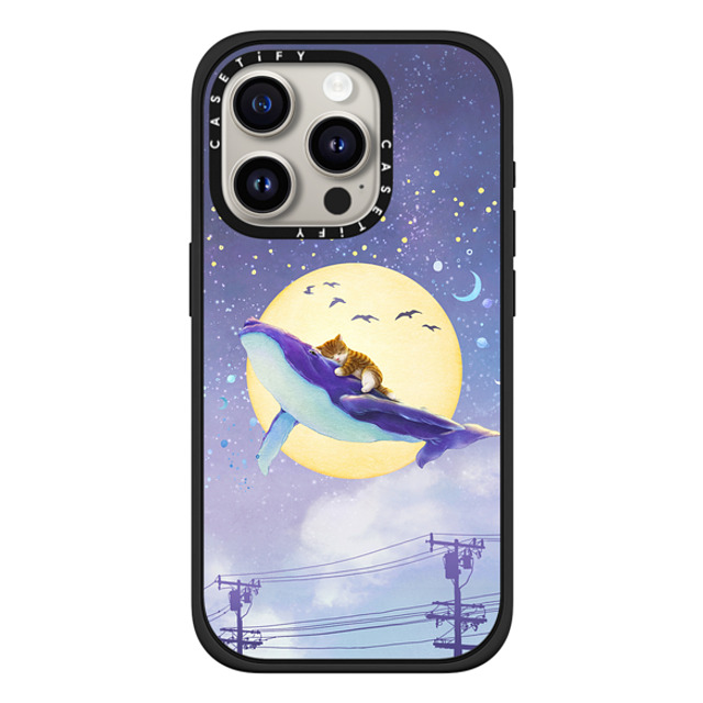 Nyangsongi x CASETiFY iPhone 15 Pro Case Cat,Animal マットブラック Impact Case MagSafe Compatible Good night Mother's Day Nyangsongi x CASETiFY iPhone 15 Pro Case Cat,Animal マットブラック Impact Case MagSafe Compatible Good night Mother's Day