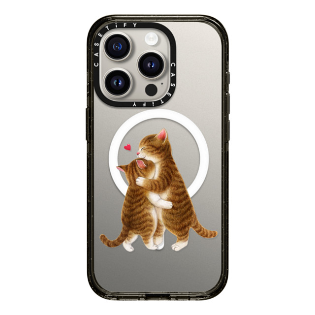 Nyangsongi x CASETiFY iPhone 15 Pro Case Black Impact Case MagSafe Compatible HUG Mother's Day Nyangsongi x CASETiFY iPhone 15 Pro Case Black Impact Case MagSafe Compatible HUG Mother's Day