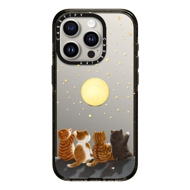 Nyangsongi x CASETiFY iPhone 15 Pro ケース ブラック インパクトケース Full moon