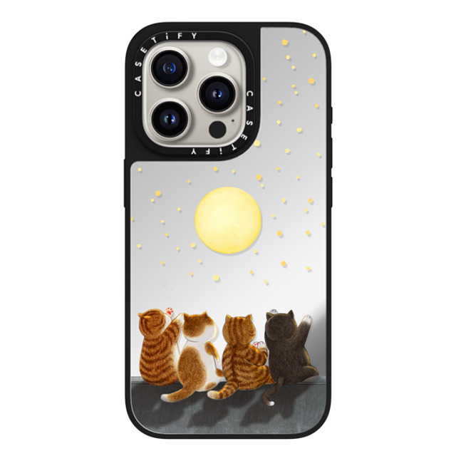 Nyangsongi x CASETiFY iPhone 15 Pro Case Silver on Black ミラーケース MagSafe対応 Full moon Nyangsongi x CASETiFY iPhone 15 Pro Case Silver on Black ミラーケース MagSafe対応 Full moon