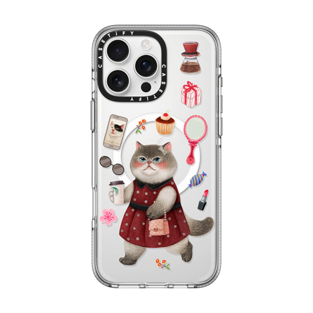 Nyangsongi x CASETiFY iPhone 16 Pro Max Case Cat,Animal クリア クリア ケース MagSafe対応 City girl Mother's Day Nyangsongi x CASETiFY iPhone 16 Pro Max Case Cat,Animal クリア クリア ケース MagSafe対応 City girl Mother's Day