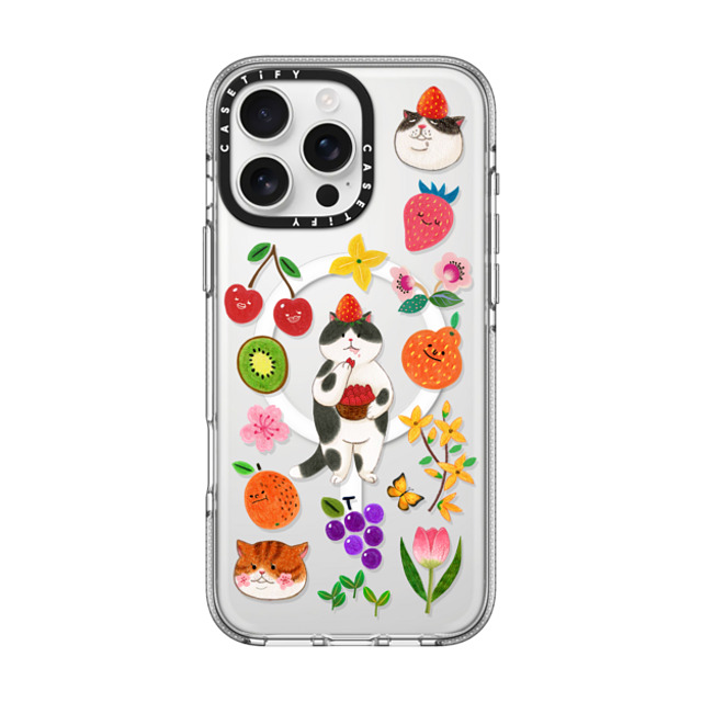 Nyangsongi x CASETiFY iPhone 16 Pro Max ケース Cat,Animal クリア クリア ケース MagSafe対応 Fruits Nyangsongi Father's Day Nyangsongi x CASETiFY iPhone 16 Pro Max ケース Cat,Animal クリア クリア ケース MagSafe対応 Fruits Nyangsongi Father's Day