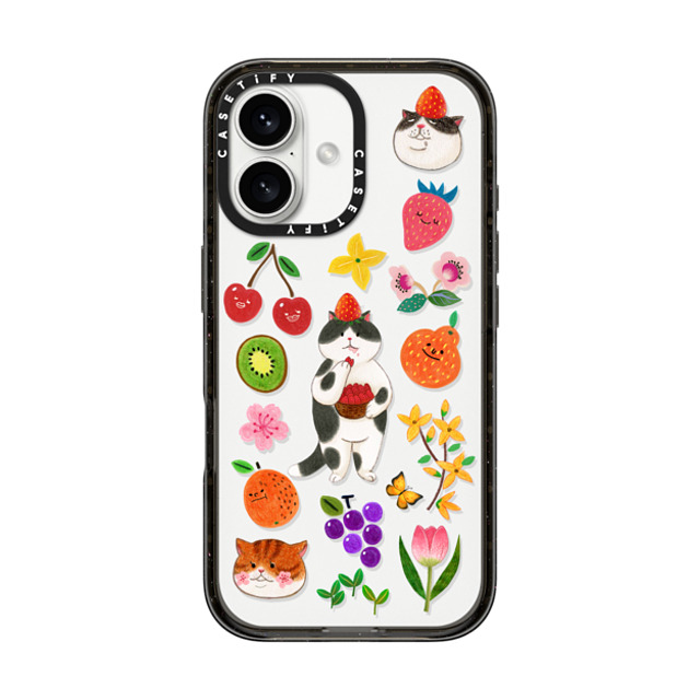 Nyangsongi x CASETiFY iPhone 16 Case Cat,Animal Black Impact Case Fruits Nyangsongi Father's Day Nyangsongi x CASETiFY iPhone 16 Case Cat,Animal Black Impact Case Fruits Nyangsongi Father's Day
