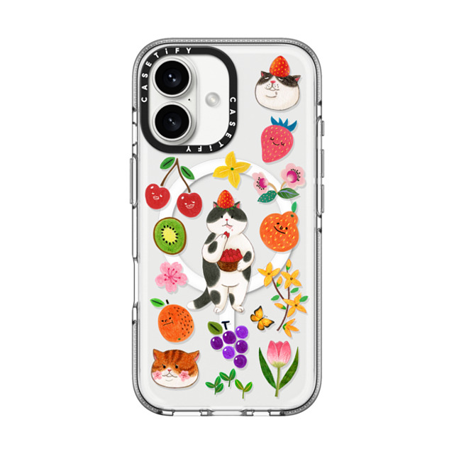 Nyangsongi x CASETiFY iPhone 16 ケース Cat,Animal クリア クリア ケース MagSafe対応 Fruits Nyangsongi Father's Day Nyangsongi x CASETiFY iPhone 16 ケース Cat,Animal クリア クリア ケース MagSafe対応 Fruits Nyangsongi Father's Day