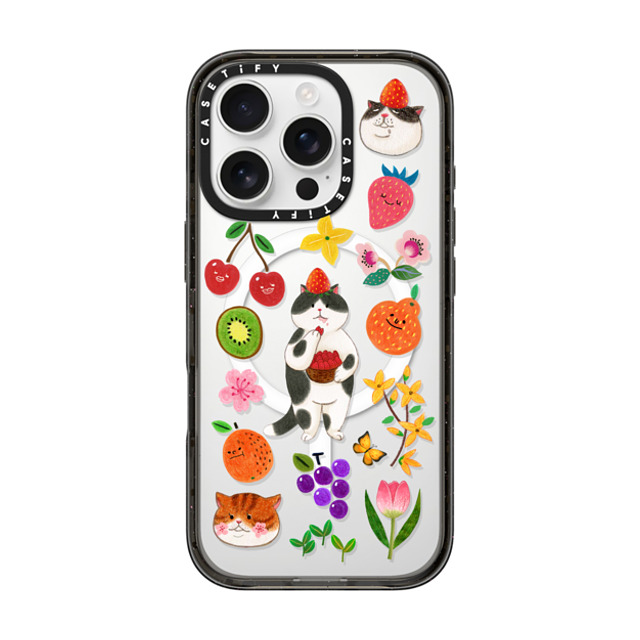 Nyangsongi x CASETiFY iPhone 16 Pro Case Cat,Animal Black Impact Case MagSafe Compatible Fruits Nyangsongi Father's Day Nyangsongi x CASETiFY iPhone 16 Pro Case Cat,Animal Black Impact Case MagSafe Compatible Fruits Nyangsongi Father's Day