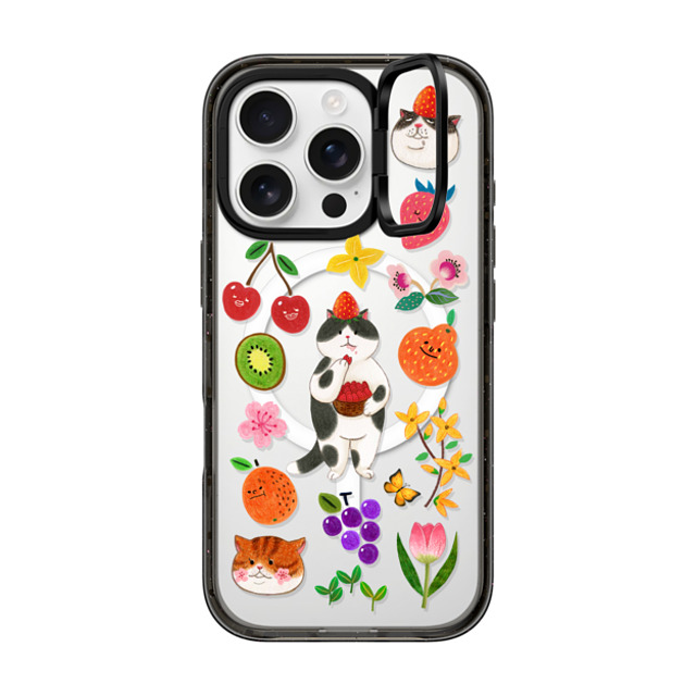Nyangsongi x CASETiFY iPhone 16 Pro Case Cat,Animal Black インパクトリングスタンドケース MagSafe対応 Fruits Nyangsongi Father's Day Nyangsongi x CASETiFY iPhone 16 Pro Case Cat,Animal Black インパクトリングスタンドケース MagSafe対応 Fruits Nyangsongi Father's Day