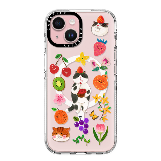 Nyangsongi x CASETiFY iPhone 15 Case Cat,Animal Clear Clear Case MagSafe Compatible Fruits Nyangsongi Father's Day Nyangsongi x CASETiFY iPhone 15 Case Cat,Animal Clear Clear Case MagSafe Compatible Fruits Nyangsongi Father's Day
