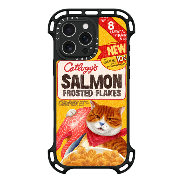 Nyangsongi x CASETiFY iPhone 16 Pro Max Case Black ウルトラ バウンスケース MagSafe対応 Catllogg's SALMON Nyangsongi x CASETiFY iPhone 16 Pro Max Case Black ウルトラ バウンスケース MagSafe対応 Catllogg's SALMON