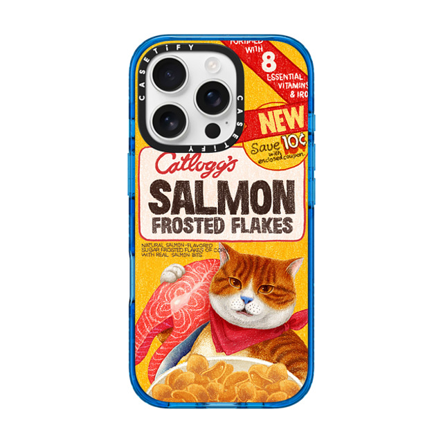 Nyangsongi x CASETiFY iPhone 16 Pro ケース スカイブルー インパクトケース MagSafe対応 Catllogg's SALMON
