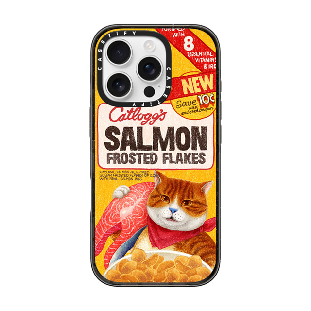 Nyangsongi x CASETiFY iPhone 16 Pro Case Cat,Animal Black インパクトケース Catllogg's SALMON Mother's Day Nyangsongi x CASETiFY iPhone 16 Pro Case Cat,Animal Black インパクトケース Catllogg's SALMON Mother's Day