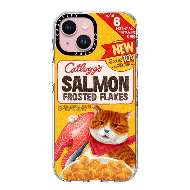 Nyangsongi x CASETiFY iPhone 15 Case Cat,Animal Clear Clear Case MagSafe Compatible Catllogg's SALMON Mother's Day Nyangsongi x CASETiFY iPhone 15 Case Cat,Animal Clear Clear Case MagSafe Compatible Catllogg's SALMON Mother's Day