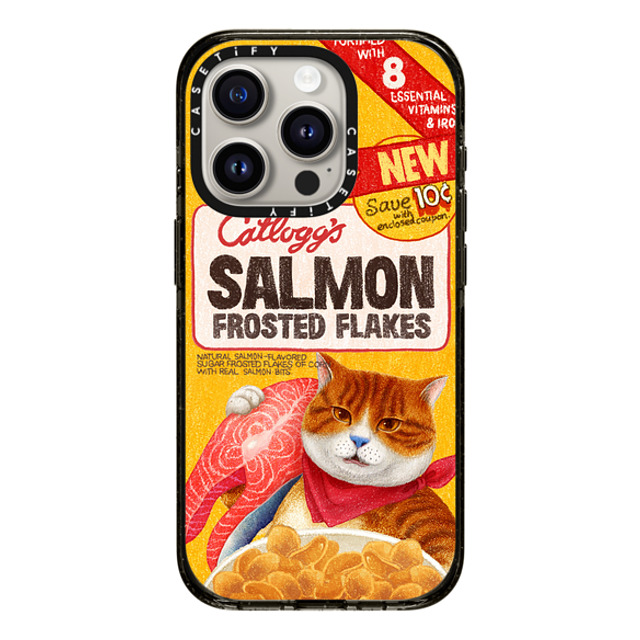Nyangsongi x CASETiFY iPhone 15 Pro Case Cat,Animal ブラック インパクトケース MagSafe対応 Catllogg's SALMON Mother's Day Nyangsongi x CASETiFY iPhone 15 Pro Case Cat,Animal ブラック インパクトケース MagSafe対応 Catllogg's SALMON Mother's Day