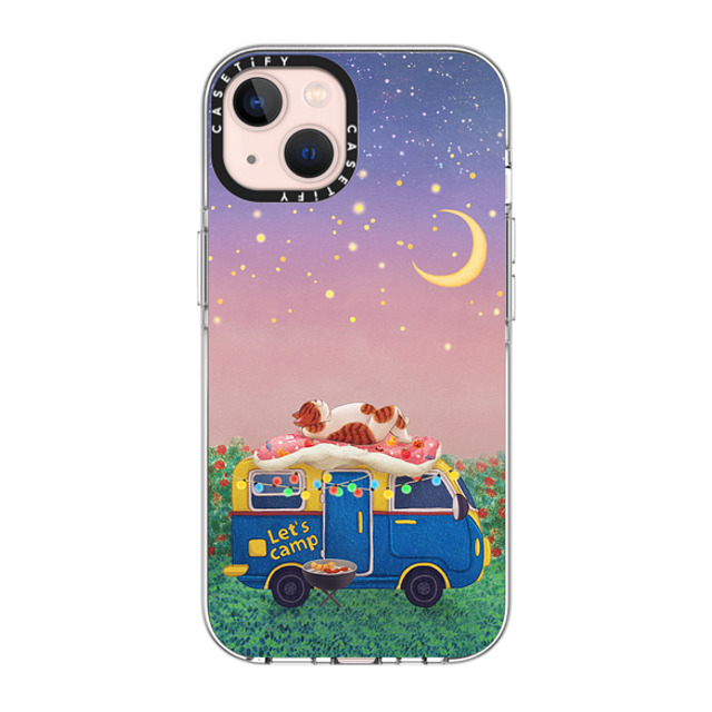 Nyangsongi x CASETiFY iPhone 13 ケース クリア クリア ケース MagSafe対応 Summer camp