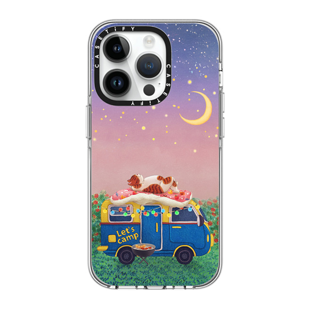 Nyangsongi x CASETiFY iPhone 14 Pro ケース クリア クリア ケース MagSafe対応 Summer camp