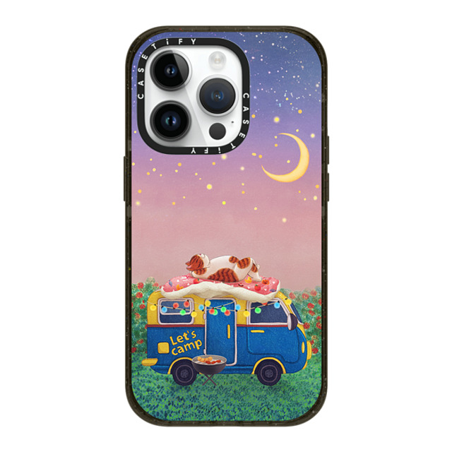 Nyangsongi x CASETiFY iPhone 14 Pro ケース ブラック インパクトケース MagSafe対応 Summer camp