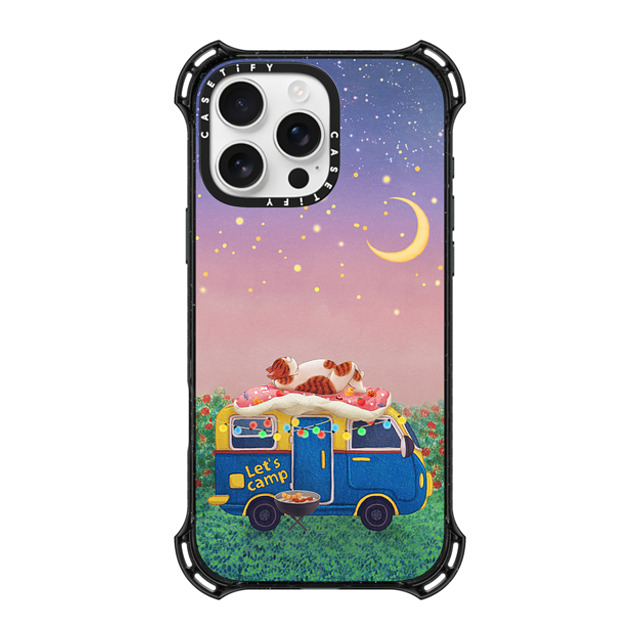 Nyangsongi x CASETiFY iPhone 16 Pro Max ケース ブラック バウンスケース Summer camp