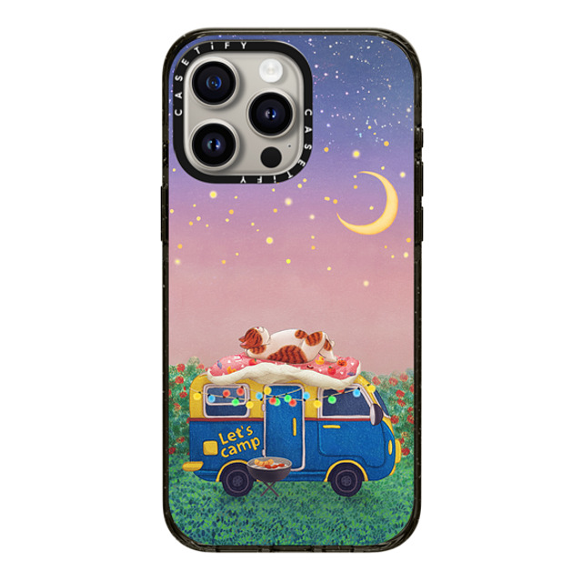 Nyangsongi x CASETiFY iPhone 15 Pro Max ケース ブラック インパクトケース Summer camp