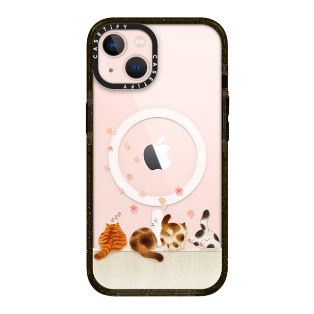 Nyangsongi x CASETiFY iPhone 13 ケース ブラック インパクトケース MagSafe対応 Nap