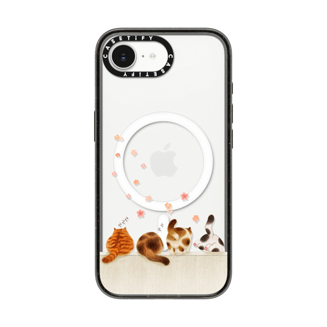 Nyangsongi x CASETiFY iPhone 16e ケース Cat,Animal ブラック インパクトケース MagSafe対応 Nap Back to School Nyangsongi x CASETiFY iPhone 16e ケース Cat,Animal ブラック インパクトケース MagSafe対応 Nap Back to School
