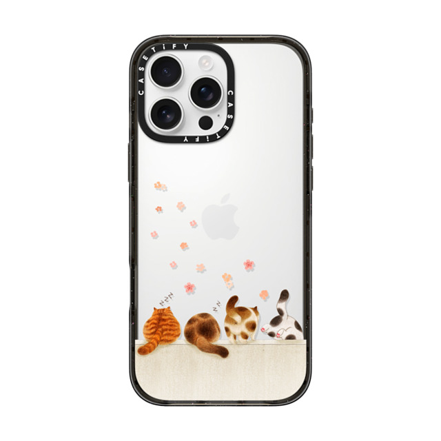 Nyangsongi x CASETiFY iPhone 16 Pro Max ケース ブラック インパクトケース Nap