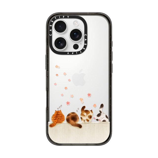 Nyangsongi x CASETiFY iPhone 16 Pro ケース ブラック インパクトケース Nap