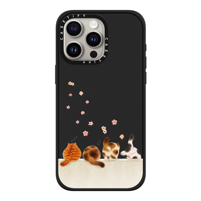 Nyangsongi x CASETiFY iPhone 15 Pro Max ケース マットブラック インパクトケース MagSafe対応 Nap