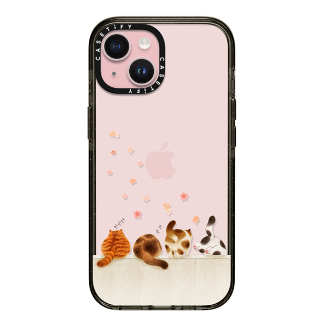 Nyangsongi x CASETiFY iPhone 15 ケース ブラック インパクトケース Nap