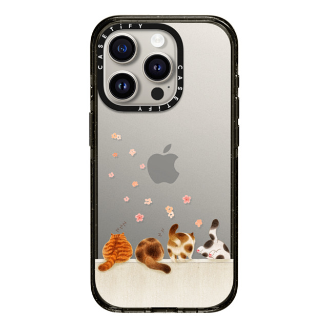 Nyangsongi x CASETiFY iPhone 15 Pro ケース ブラック インパクトケース Nap