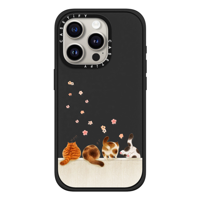 Nyangsongi x CASETiFY iPhone 15 Pro ケース マットブラック インパクトケース MagSafe対応 Nap