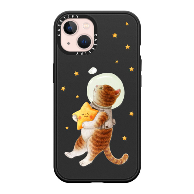 Nyangsongi x CASETiFY iPhone 13 ケース マットブラック インパクトケース MagSafe対応 The stars