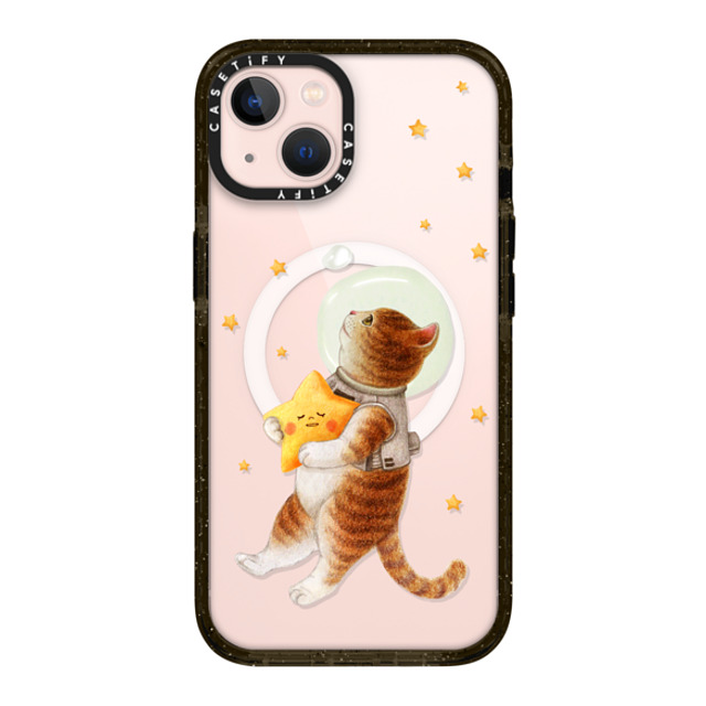 Nyangsongi x CASETiFY iPhone 13 ケース ブラック インパクトケース MagSafe対応 The stars